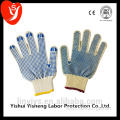 pvc dotted white cotton knitted glove for repairing electrical car